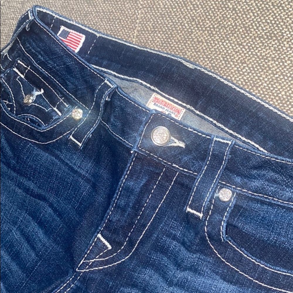 True religion with Swarovski crystals on buttons
